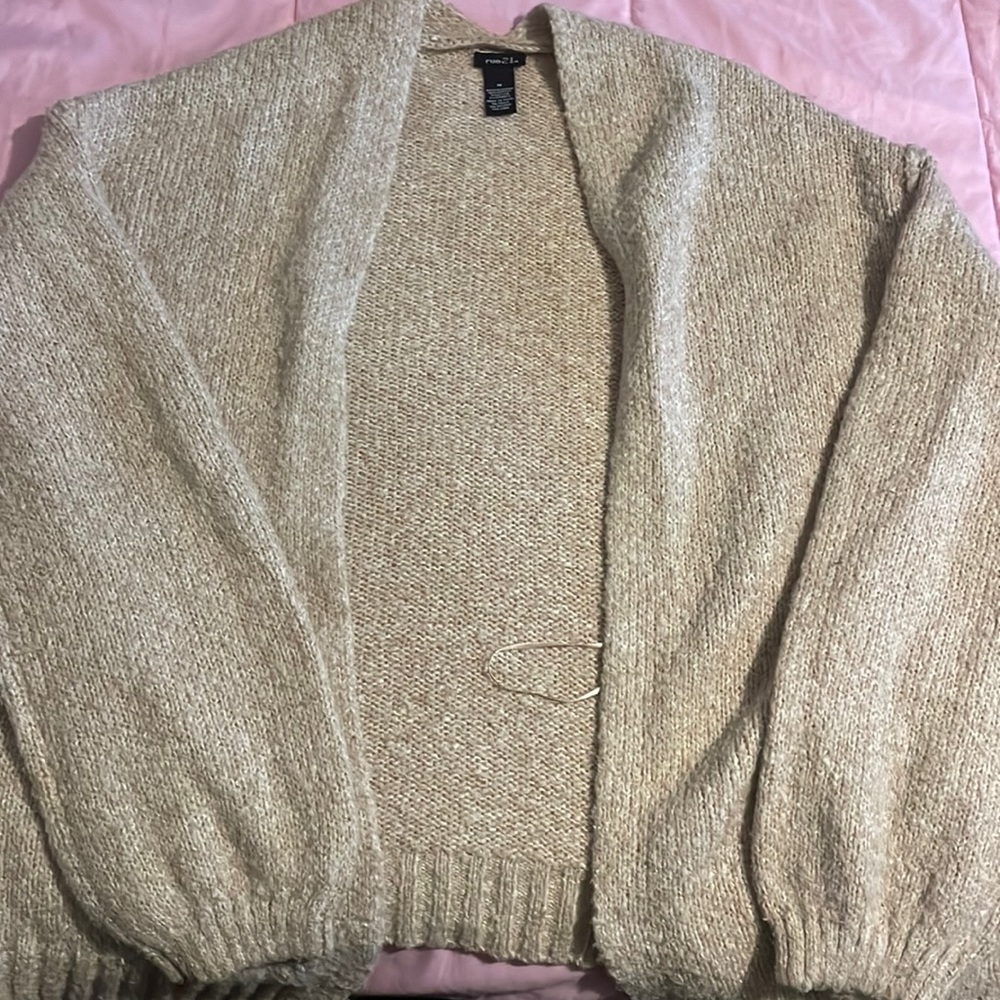 Tan cardigan/sweater